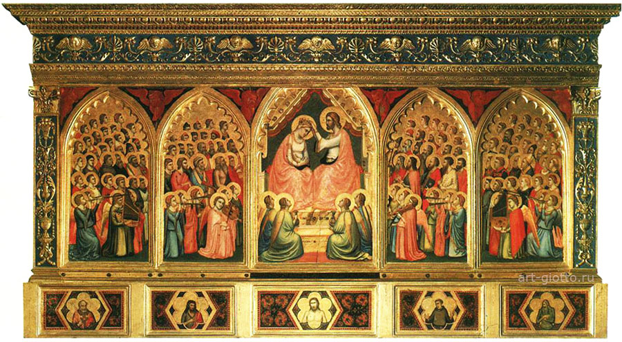 Болонский полиптих, или Мадонна на троне, архангелы Гавриил и Михаил, Свв. Петр и Павел